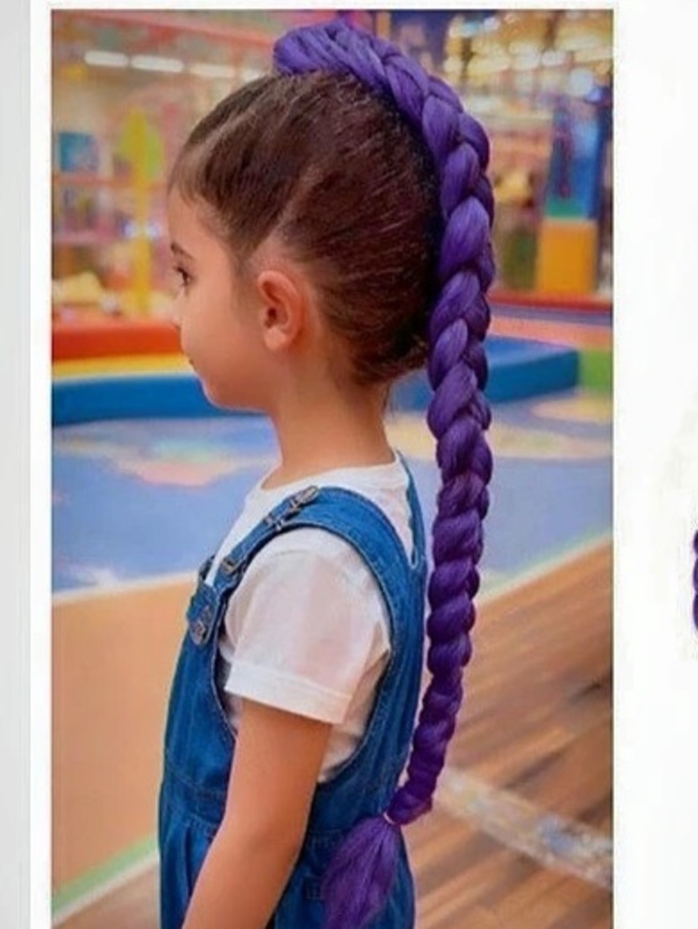 26 inch Long Purple Braid Ponytail Extension
